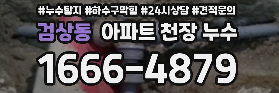 검상동 아파트 천장 누수