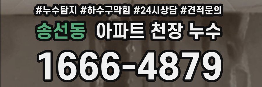송선동 아파트 천장 누수
