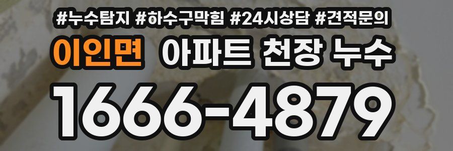 이인면 아파트 천장 누수
