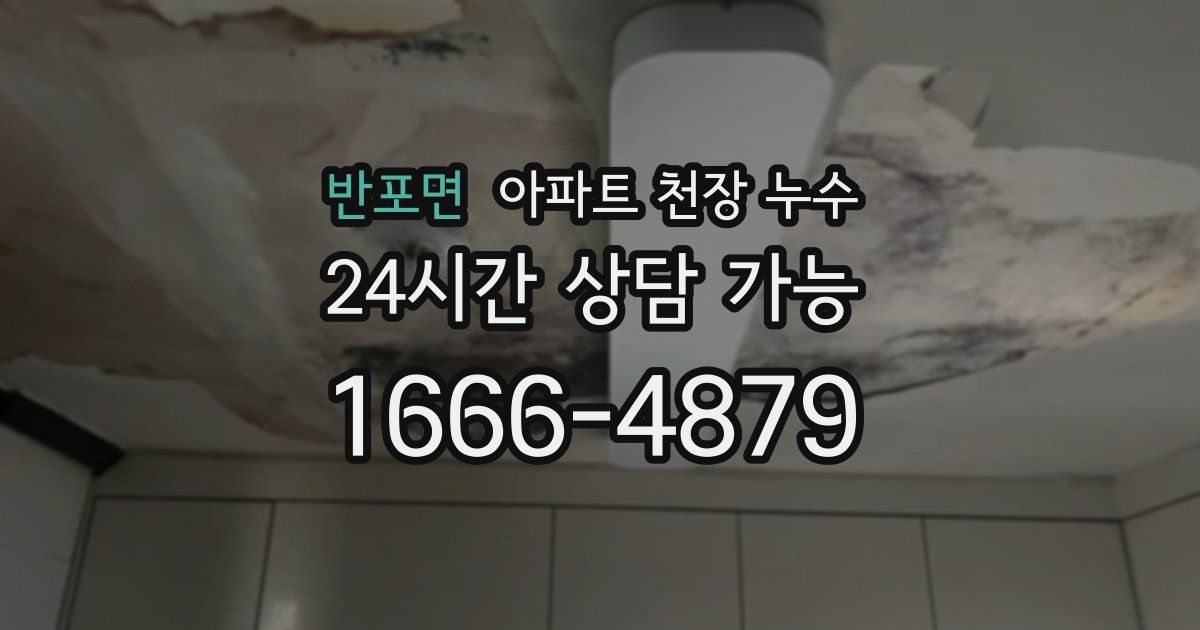반포면 아파트 천장 누수