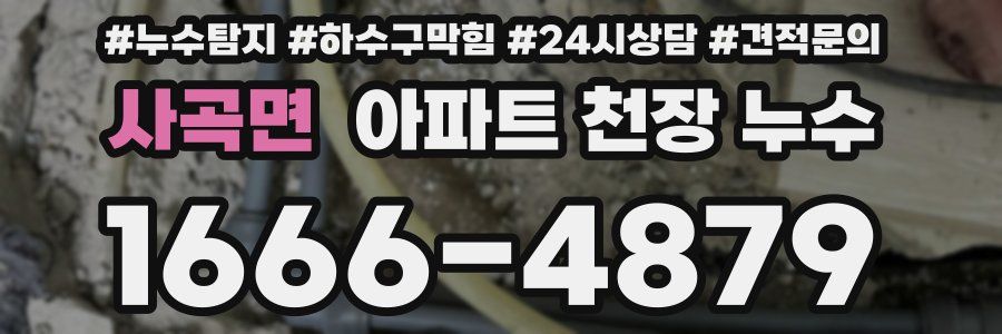 사곡면 아파트 천장 누수
