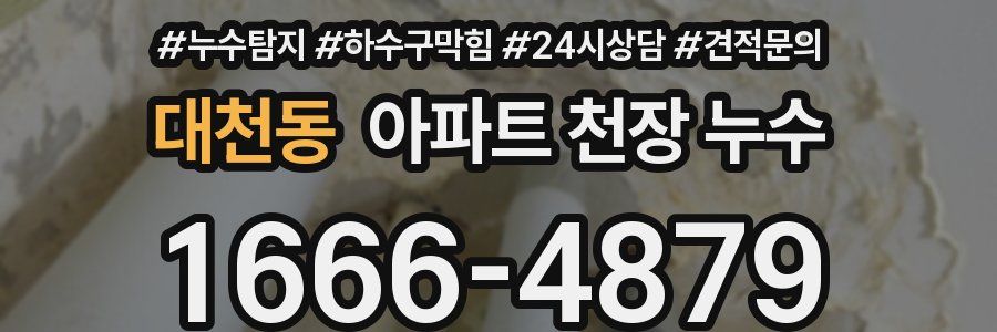 대천동 아파트 천장 누수