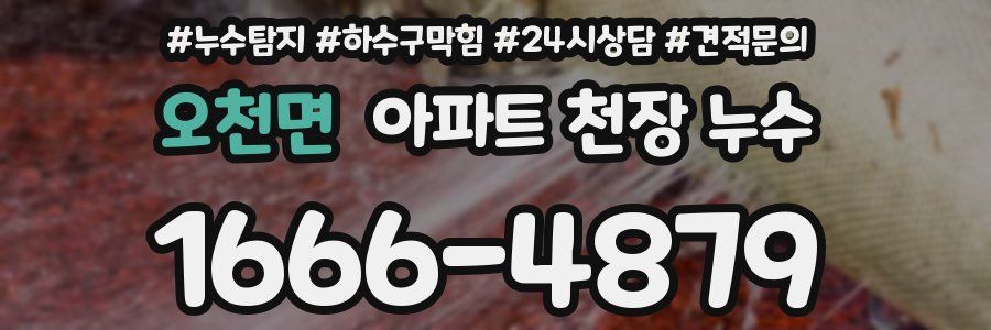 오천면 아파트 천장 누수