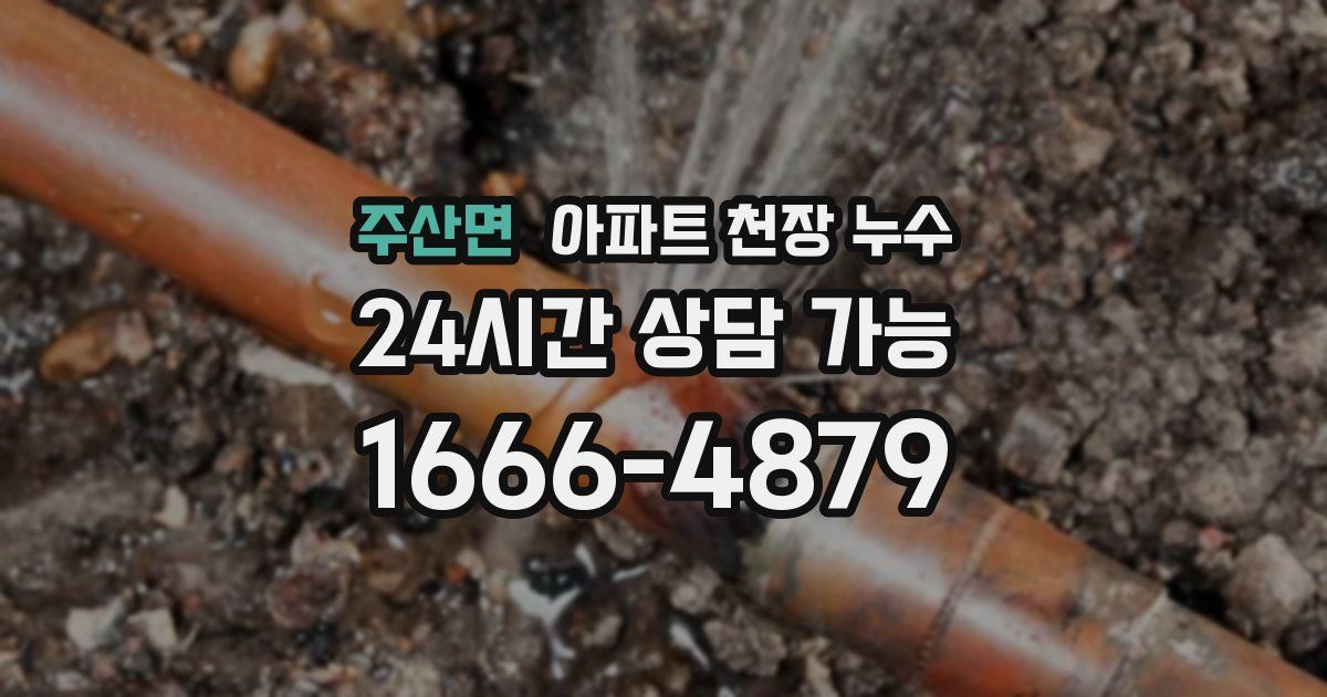 주산면 아파트 천장 누수