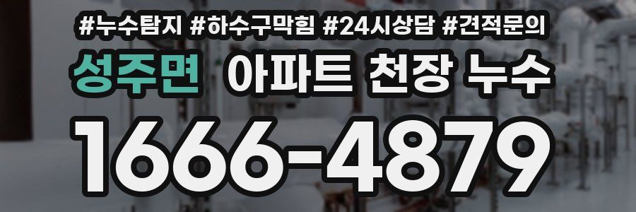 성주면 아파트 천장 누수
