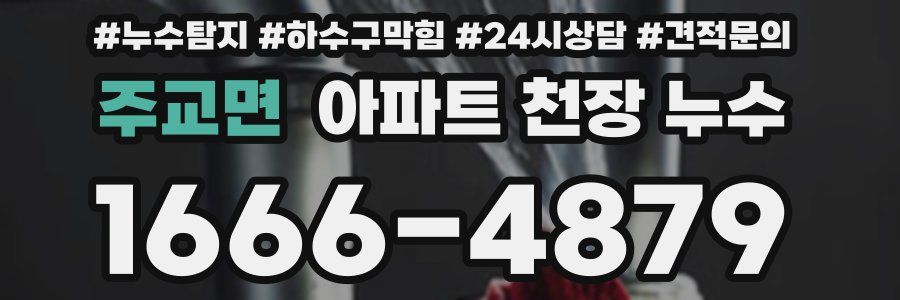 주교면 아파트 천장 누수