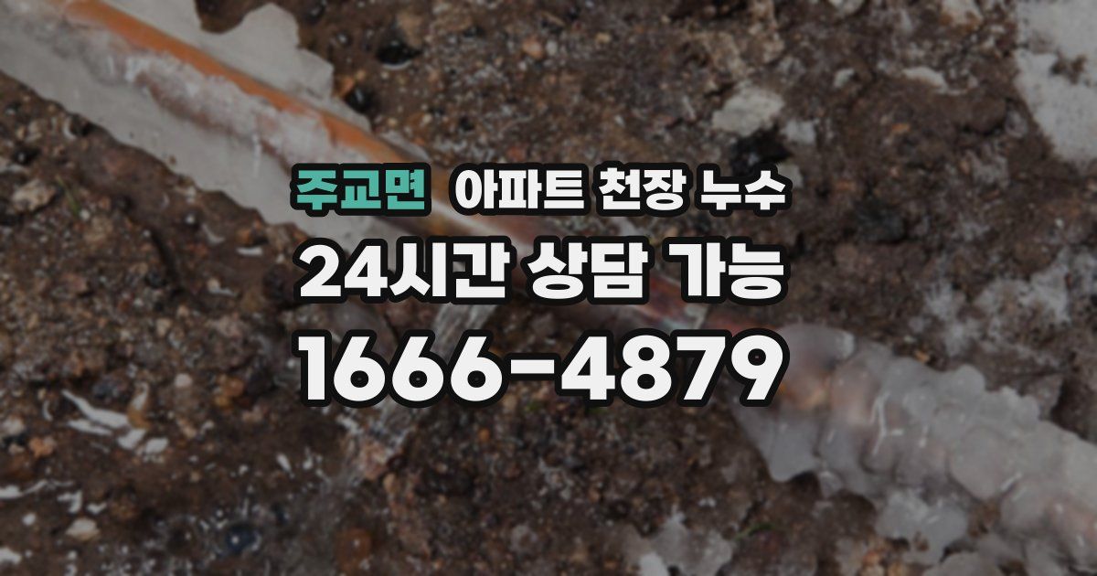 주교면 아파트 천장 누수