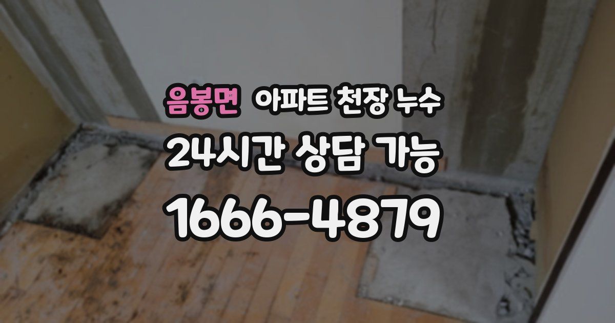 음봉면 아파트 천장 누수