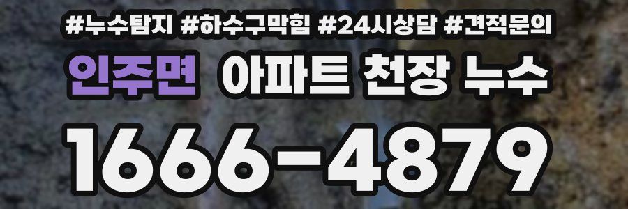 인주면 아파트 천장 누수