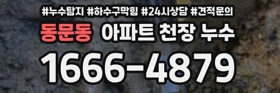 동문동 아파트 천장 누수
