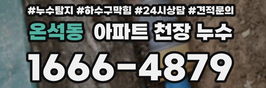 온석동 아파트 천장 누수