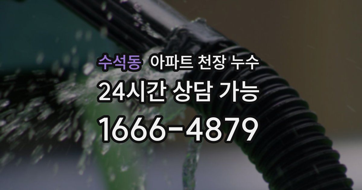 수석동 아파트 천장 누수