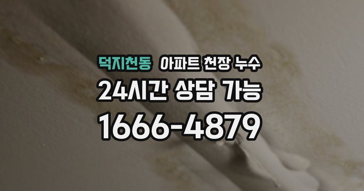 덕지천동 아파트 천장 누수