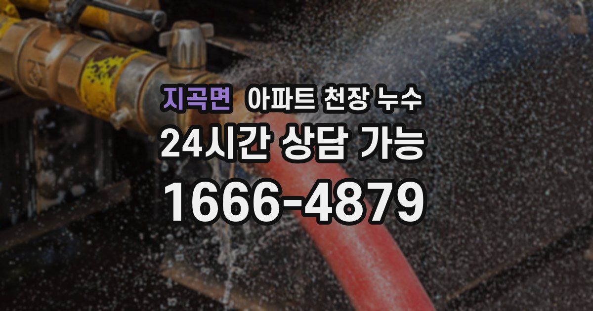지곡면 아파트 천장 누수