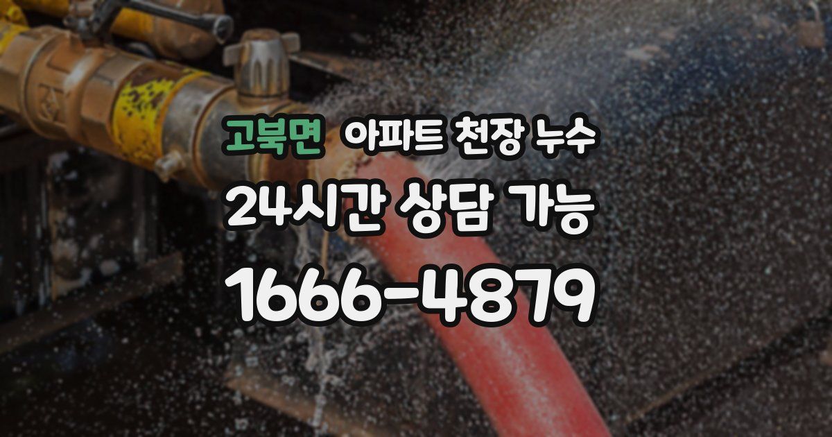 고북면 아파트 천장 누수