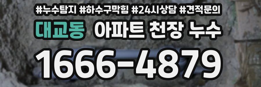 대교동 아파트 천장 누수