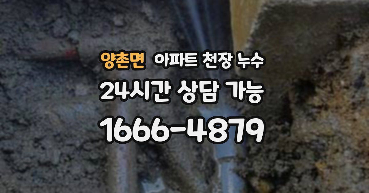 양촌면 아파트 천장 누수