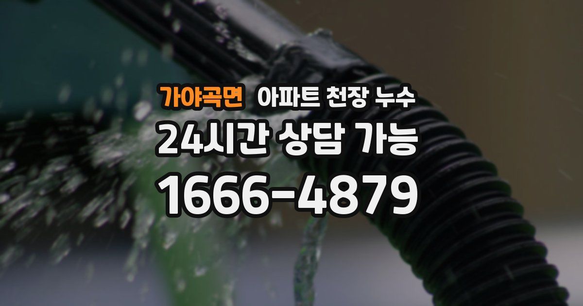 가야곡면 아파트 천장 누수