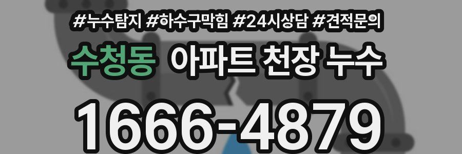수청동 아파트 천장 누수