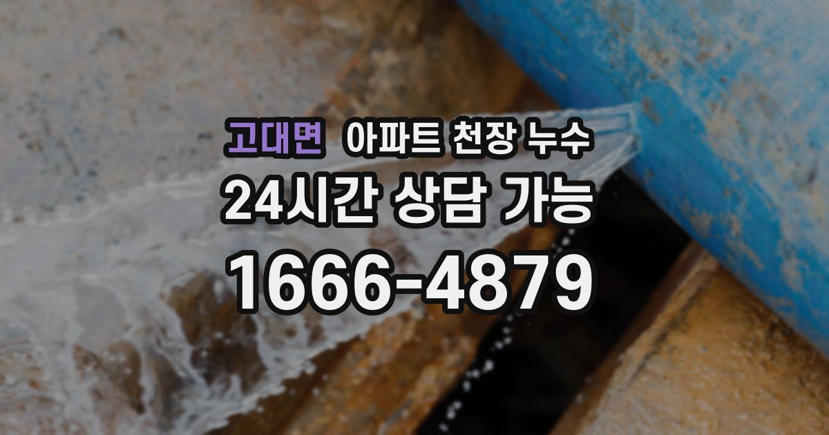 고대면 아파트 천장 누수