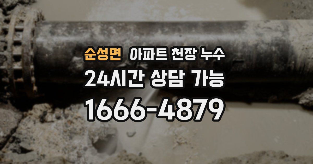 순성면 아파트 천장 누수
