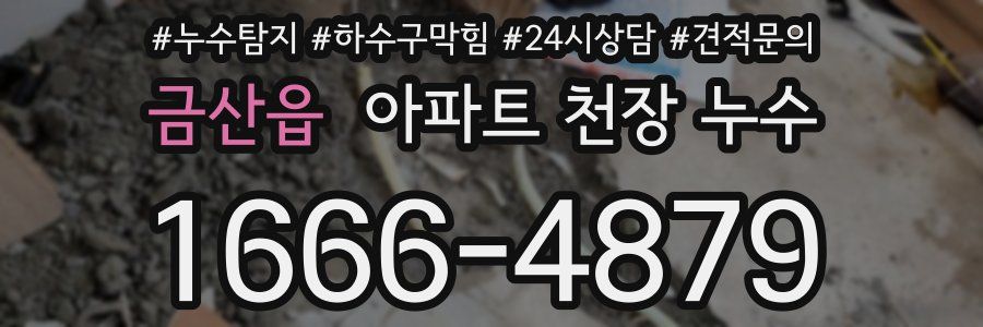 금산읍 아파트 천장 누수