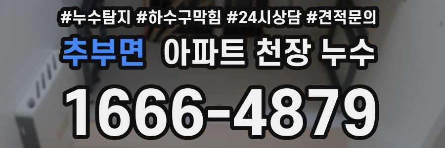 추부면 아파트 천장 누수