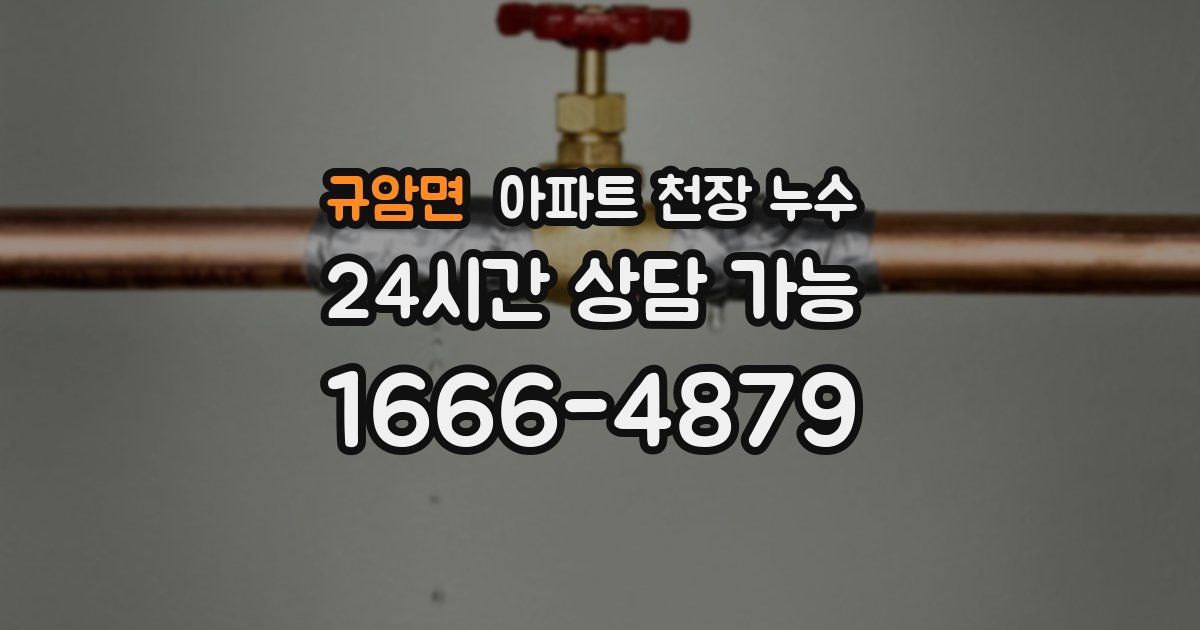 규암면 아파트 천장 누수