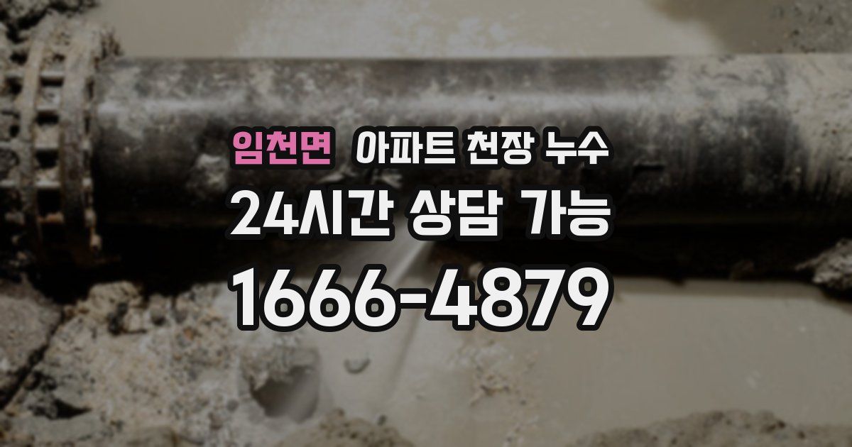 임천면 아파트 천장 누수