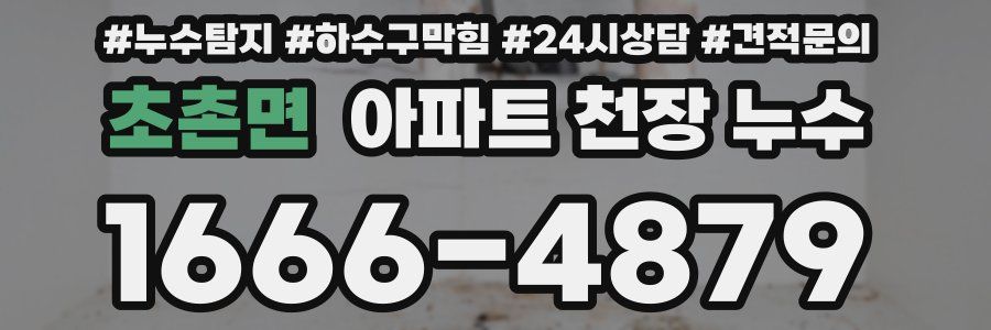 초촌면 아파트 천장 누수