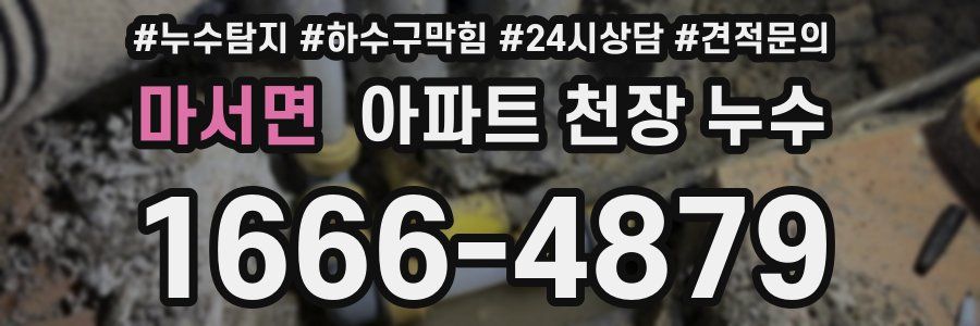 마서면 아파트 천장 누수