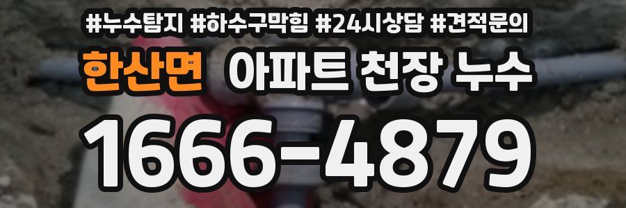 한산면 아파트 천장 누수