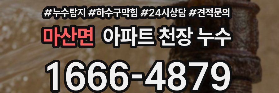 마산면 아파트 천장 누수