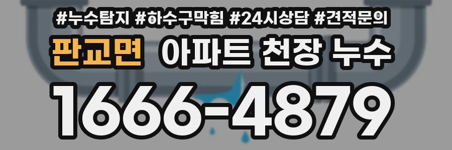 판교면 아파트 천장 누수