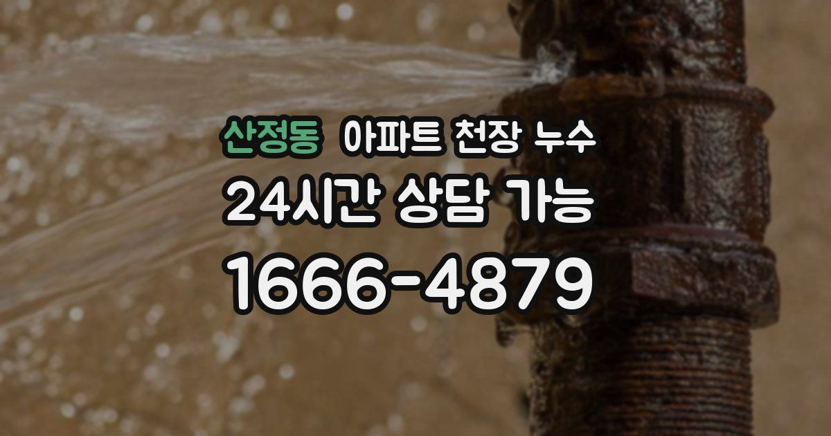 산정동 아파트 천장 누수
