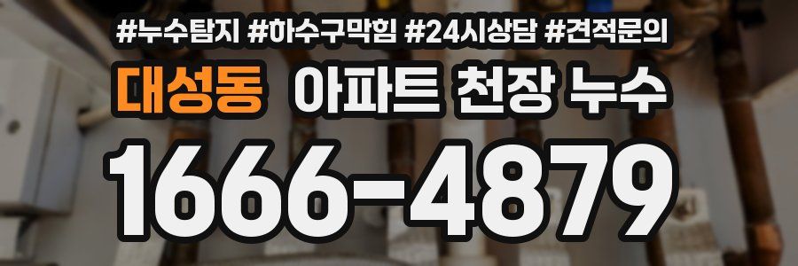 대성동 아파트 천장 누수