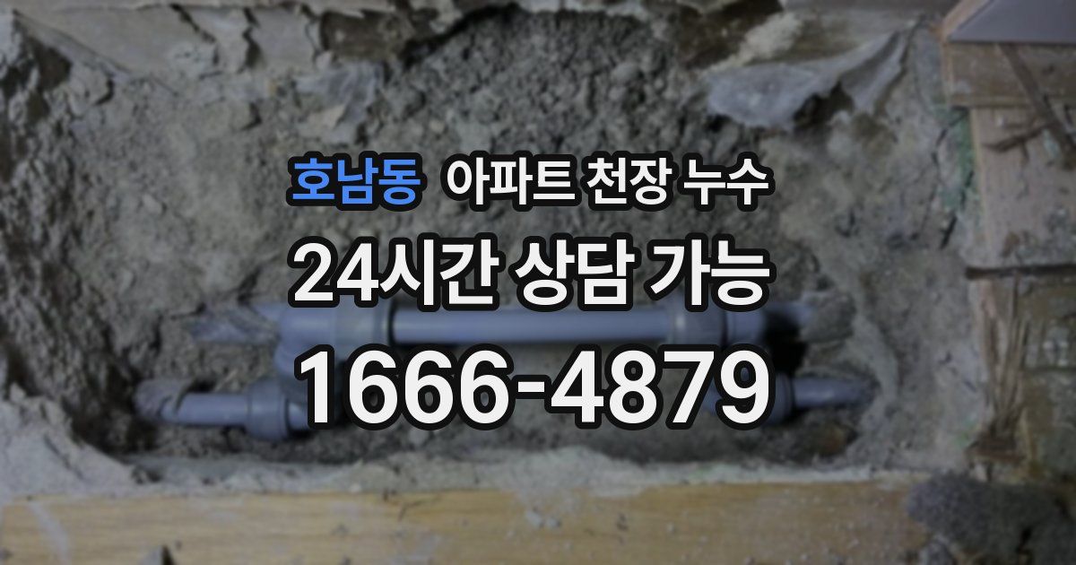 호남동 아파트 천장 누수