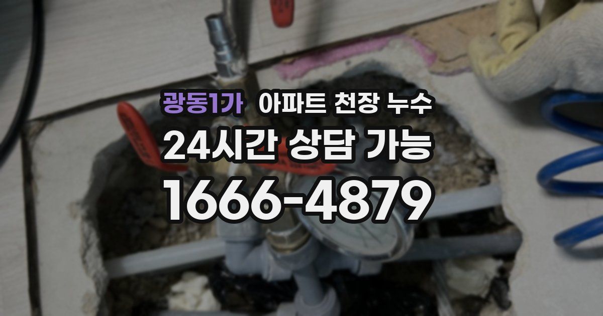 광동1가 아파트 천장 누수