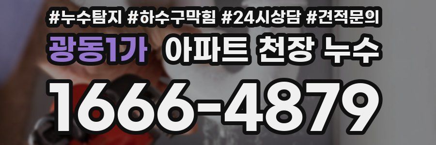 광동1가 아파트 천장 누수