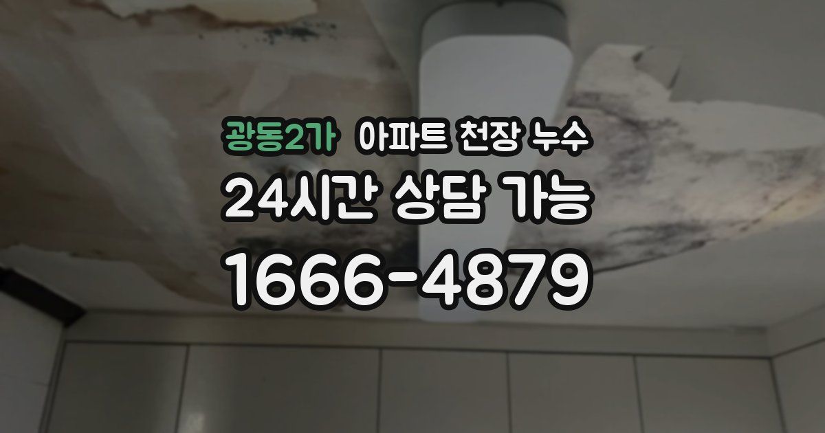 광동2가 아파트 천장 누수