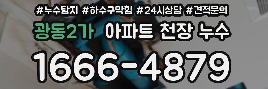 광동2가 아파트 천장 누수