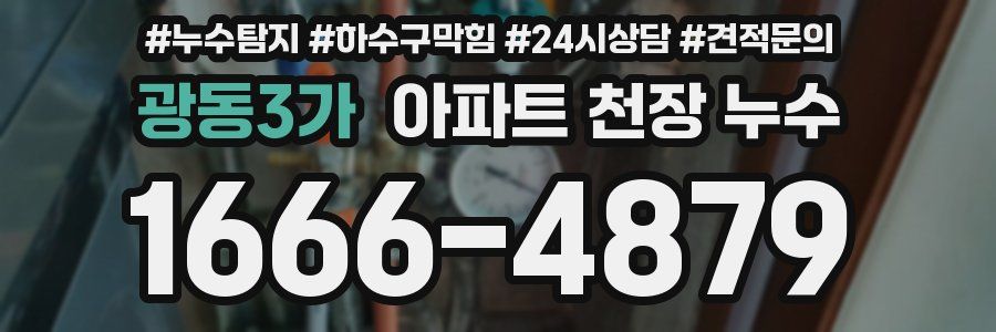 광동3가 아파트 천장 누수