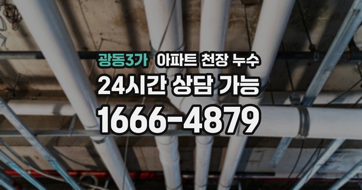 광동3가 아파트 천장 누수