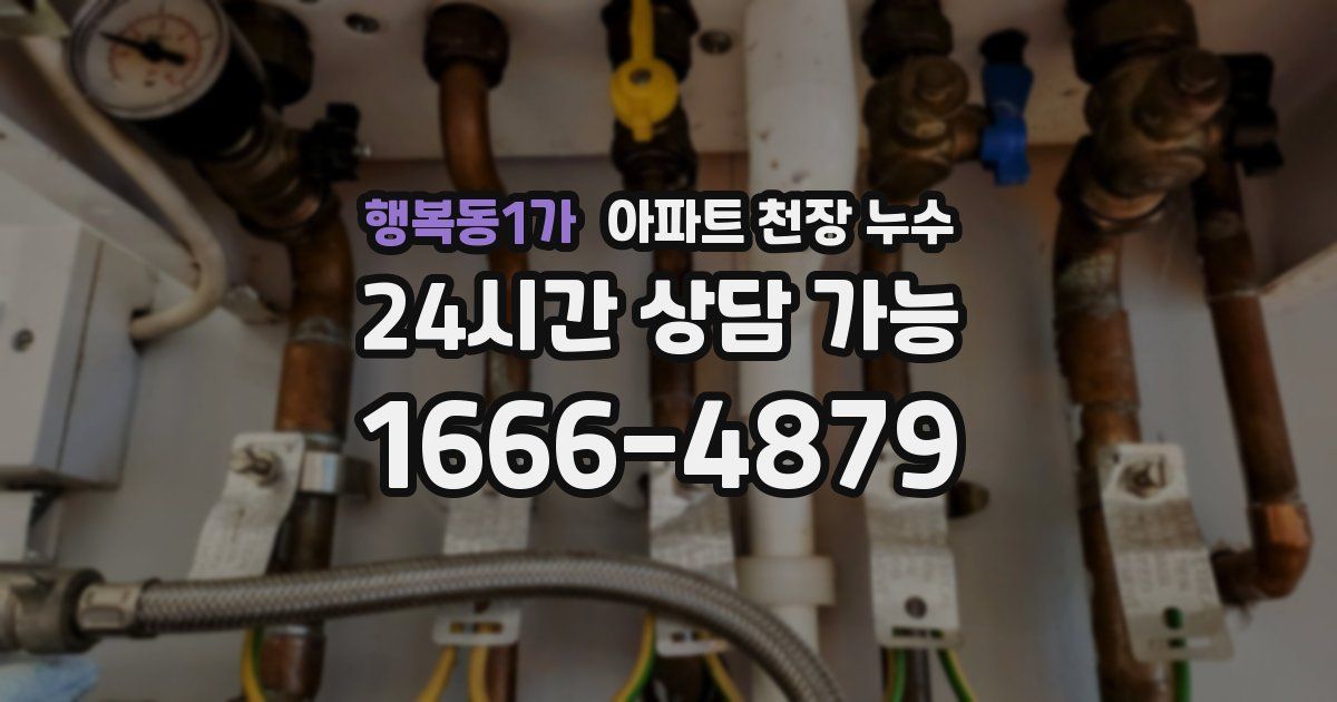 행복동1가 아파트 천장 누수