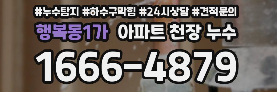 행복동1가 아파트 천장 누수