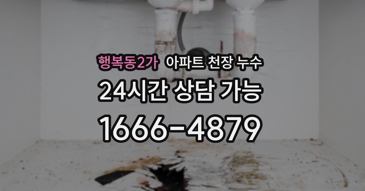 행복동2가 아파트 천장 누수