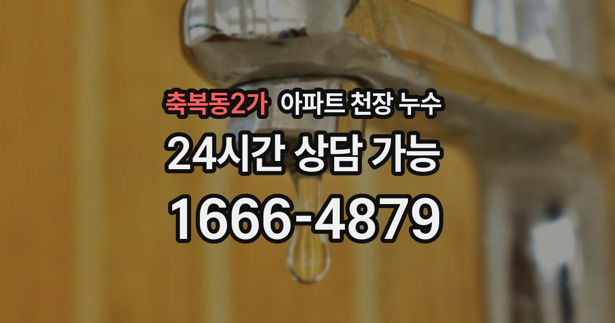 축복동2가 아파트 천장 누수