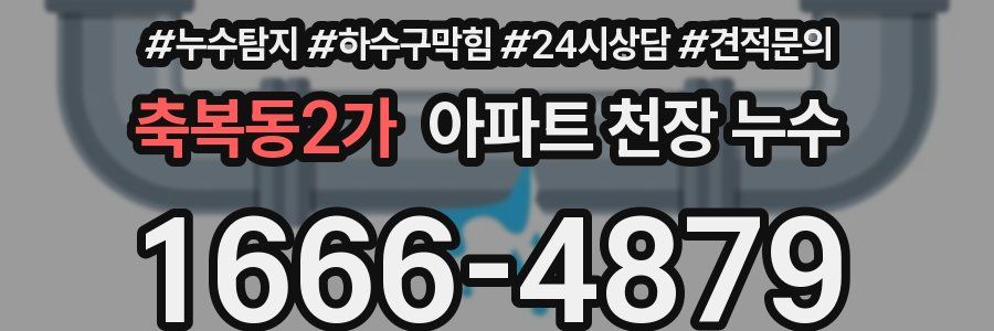 축복동2가 아파트 천장 누수