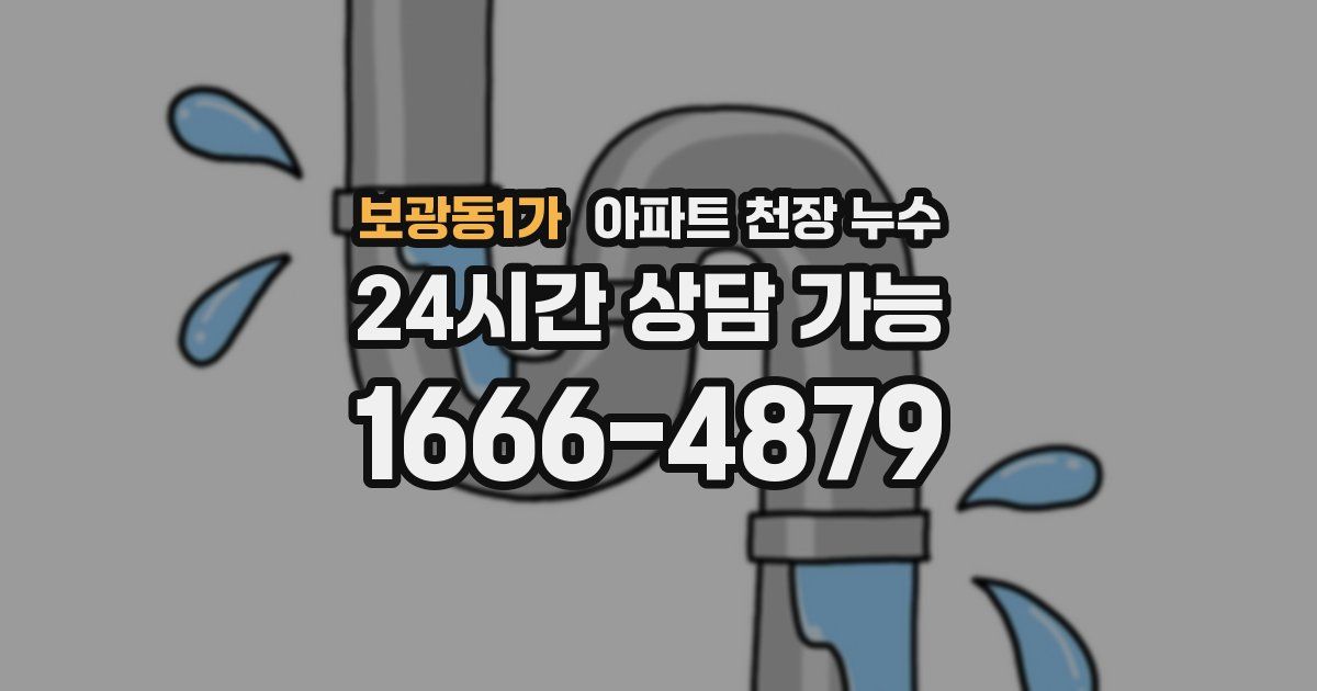 보광동1가 아파트 천장 누수