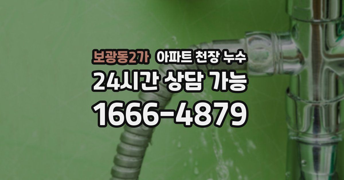 보광동2가 아파트 천장 누수